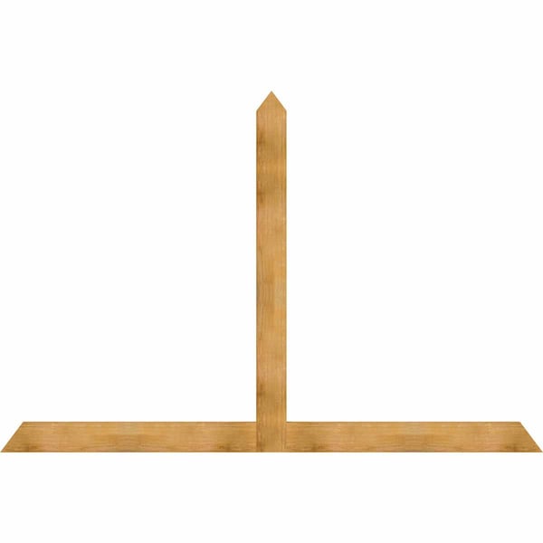 Ekena Millwork Portland Rough Sawn Timber Gable Bracket, Western Red Cedar, 108"W x 72"H x 2"D x 6"F, 16/12 Pitch GBW108X72X0206POR00RWR - main